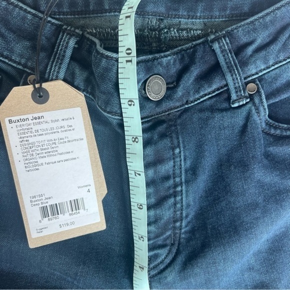 prAna Slim Boyfriend Fit Buxton Jeans, Deep Blue, Size 4/27 - Picture 16 of 16